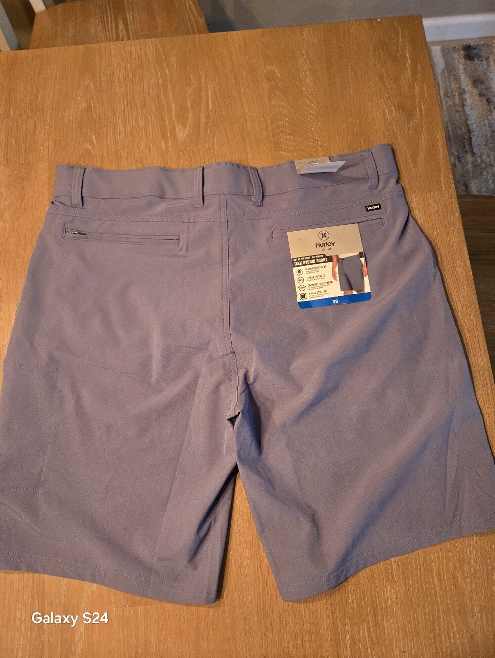 Hurley Men's Gray Trek Hybrid Shorts Sz 38 New
